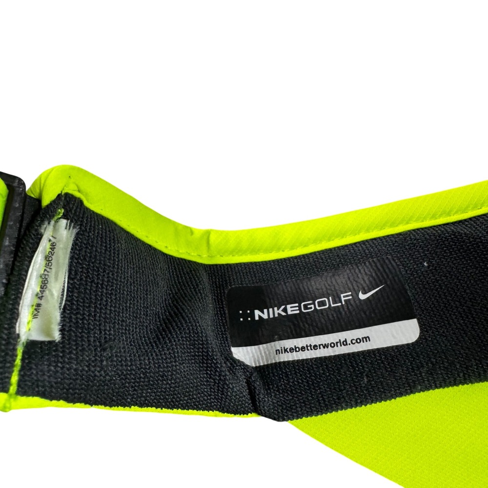 Nike Golf Visor Womens OS Neon Yellow Good Mesh Adjustable Swoosh Logo - Picture 6 of 7